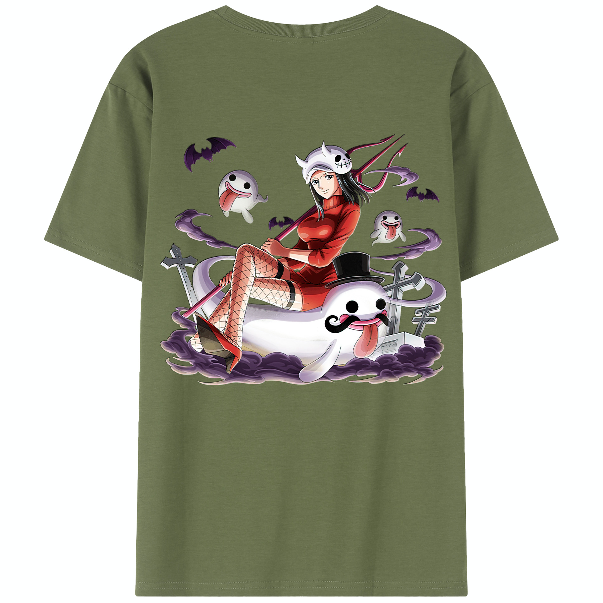ワンピース ニコ・ロビン ONE PIECE Nico Robin 綿100％半袖Tシャツ（背面プリント）